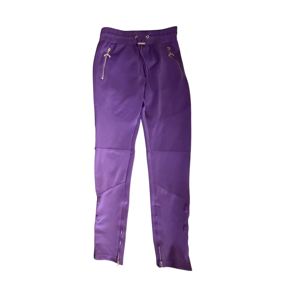Guapi Aaron Wilhelm Limited Edition Joggers Mens 32 Purple Bat Zip Track Pants